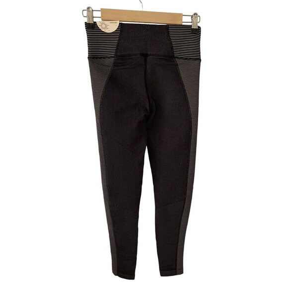 Offline By Aerie Seamless High Rise Black Gray Ribbed Leggings 7/8 Length Sz Sm - Picture 4 of 13